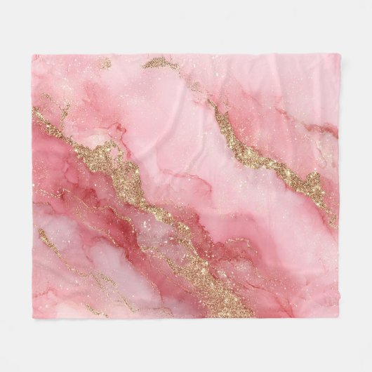 A luxurious pink marble background fleecedecke (Vorderseite (Horizontal))