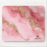 A luxurious pink marble background mousepad<br><div class="desc">Chic pink marble background featuring elegant waves, luxurious blush tones, and striking gold veining that radiates elegance. This stunning design exudes a modern and feminine charm, elevating your tech gear to a whole new level of sophistication.</div>
