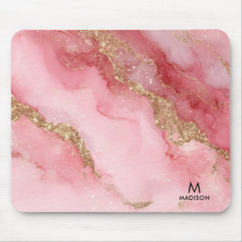 A luxurious pink marble background mousepad