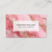 A luxurious pink marble background visitenkarte (Vorderseite)