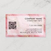 A luxurious pink marble background visitenkarte (Rückseite)