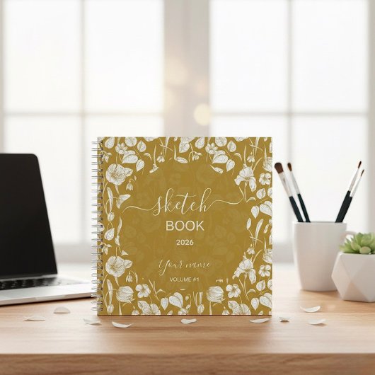 A luxurious, regal gold sketchbook! notizblock