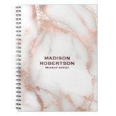 A luxurious rose-gold marble background notizblock (Vorderseite)