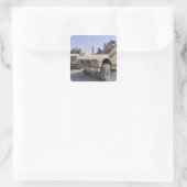 A M-ATV Mine Resistant Ambusgeschütztes Fahrzeug 2 Quadratischer Aufkleber (Tasche)
