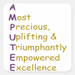 A.M.P.U.T.E.E. QUADRATISCHER AUFKLEBER