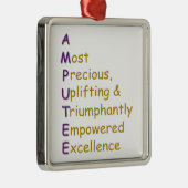 A.M.P.U.T.E.E. SILBERNES ORNAMENT (Rechts)