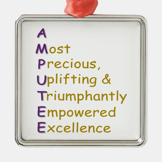 A.M.P.U.T.E.E. SILBERNES ORNAMENT (Vorne)