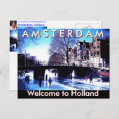 A M S E R D A M , Willkommen in Holland bei Mojiso Postkarte (Vorne/Hinten)