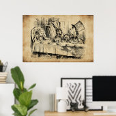 A Mad Tea-Party (1865) von John Tenniel Poster (Heimbüro)