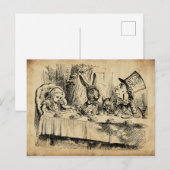 A Mad Tea-Party (1865) von John Tenniel Postkarte (Vorne/Hinten)