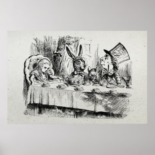 A Mad Tea-Party - Alice im Wunderland 1865 Poster