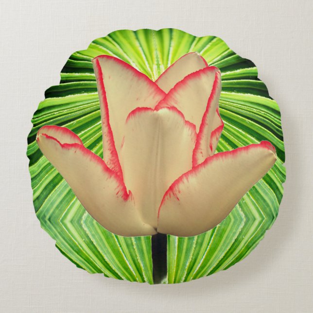 A magic tulip rundes kissen (Vorderseite)