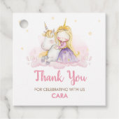 A Magical Day Unicorn Birthday Party  Geschenkanhänger (Vorderseite)