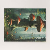 a magical forest, mushrooms, a mystical forest, to puzzle (Horizontal)