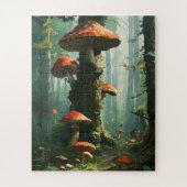 a magical forest, mushrooms, a mystical forest, to puzzle (Vertikal)