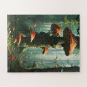 a magical forest, mushrooms, a mystical forest, to puzzle (Horizontal)