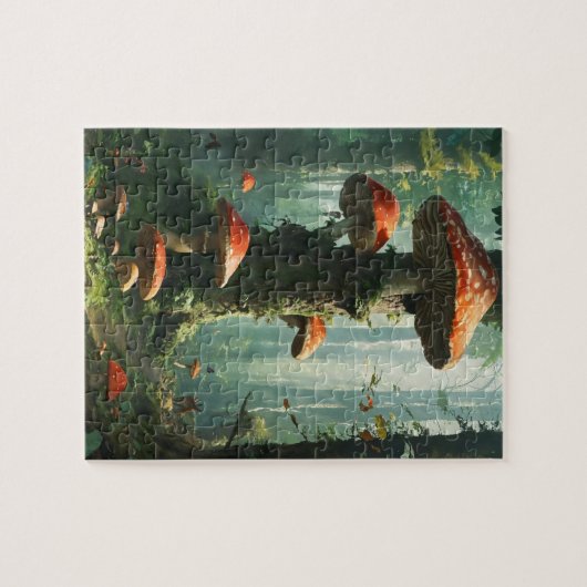 a magical forest, mushrooms, a mystical forest, to puzzle (Horizontal)