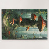 a magical forest, mushrooms, a mystical forest, to puzzle (Horizontal)