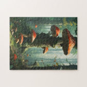 a magical forest, mushrooms, a mystical forest, to puzzle (Horizontal)