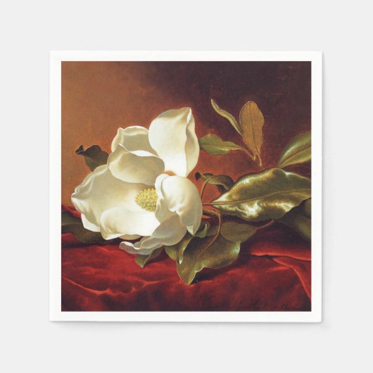 A Magnolia on Red Velvet Serviette (Vorderseite)