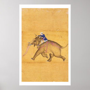 A Mahout riding an Elephant, from the Large Clive Poster