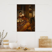 A maid asleep by Johannes Vermeer  Poster (Küche)