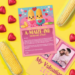 A-Maize-ing Liebe: Süße Mais-Fotos zum Valentinsta Feiertagskarte