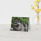 A Mama Raccoon und ihr Baby Karte (Gelbe Blume)