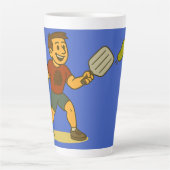 A man playing pickleball with the pickles dog milchtasse (Vorderseite)