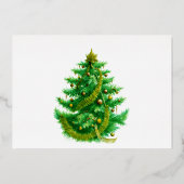 A Mandelbrot Christas Tree With Red & Green Bulbs Folieneinladung (Vorderseite)