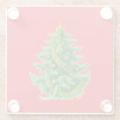 A Mandelbrot Christas Tree With Red & Green Bulbs Glasuntersetzer (Rückseite)