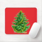 A Mandelbrot Christas Tree With Red & Green Bulbs Mousepad (Mit Mouse)