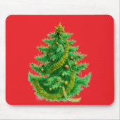 A Mandelbrot Christas Tree With Red & Green Bulbs Mousepad (Vorne)