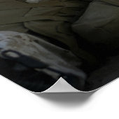 A Marine feuert ein Dienstgewehr M16A2 Poster (Ecke)