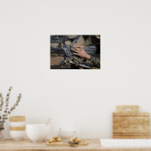 A Marine lädt eine Maschinenpistole der M-240G Poster (Küche)