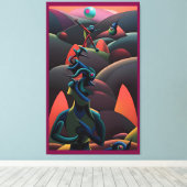 A Martini Lands on the Planet of Olives - Ken Gage Leinwanddruck (Insitu (Holzboden))