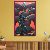 A Martini Lands on the Planet of Olives - Ken Gage Leinwanddruck (Insitu (Wohnzimmer))