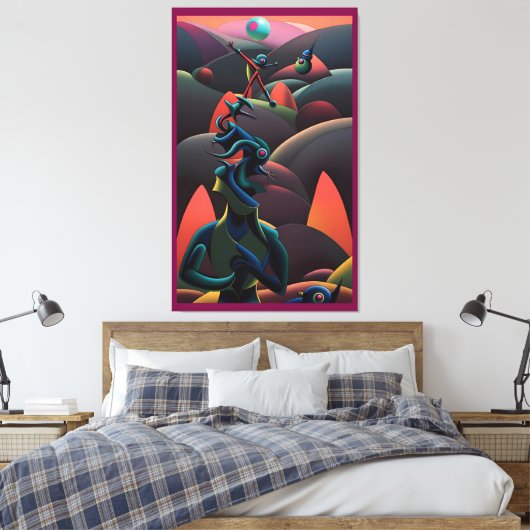 A Martini Lands on the Planet of Olives - Ken Gage Leinwanddruck (Insitu (Schlafzimmer))