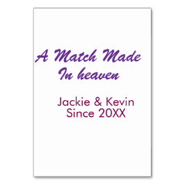A match made in heaven purple mauve since year nam tischnummer
