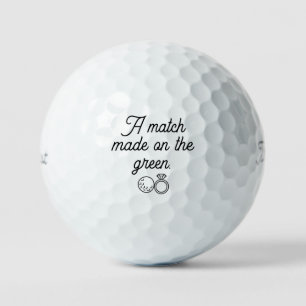 'A Match Made on the Green' Gastgeschenk Hochzeit  Golfball