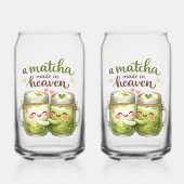 A Matcha Made in Heaven Cute Funny Pun Dosenglas (Vorderseite)
