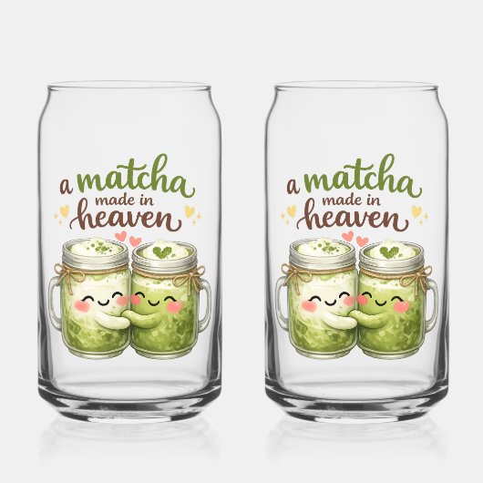 A Matcha Made in Heaven Cute Funny Pun Dosenglas (Vorderseite)