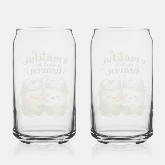 A Matcha Made in Heaven Cute Funny Pun Dosenglas (Rückseite)