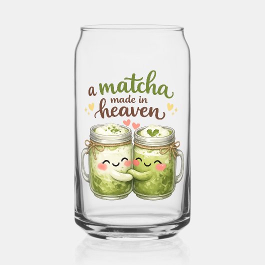 A Matcha Made in Heaven Cute Funny Pun Dosenglas (Vorderseite)