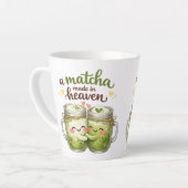 A Matcha Made in Heaven Cute Funny Pun Milchtasse (Linke Ecke)