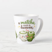 A Matcha Made in Heaven Cute Funny Pun Milchtasse (Rechte Ecke)