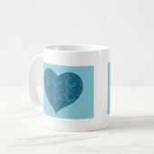A-MAZE-HERZ (AQUAMARIN) KAFFEETASSE (Vorderseite Links)