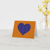 A-MAZE-HERZ (BLAU) KARTE (Gelbe Blume)
