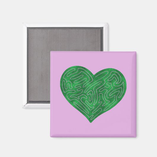 A-MAZE-HERZ (GRÜNE) MAGNET (Vorderseite/Rückseite)