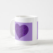 A-MAZE-HERZ (LILA) KAFFEETASSE (Vorderseite Links)